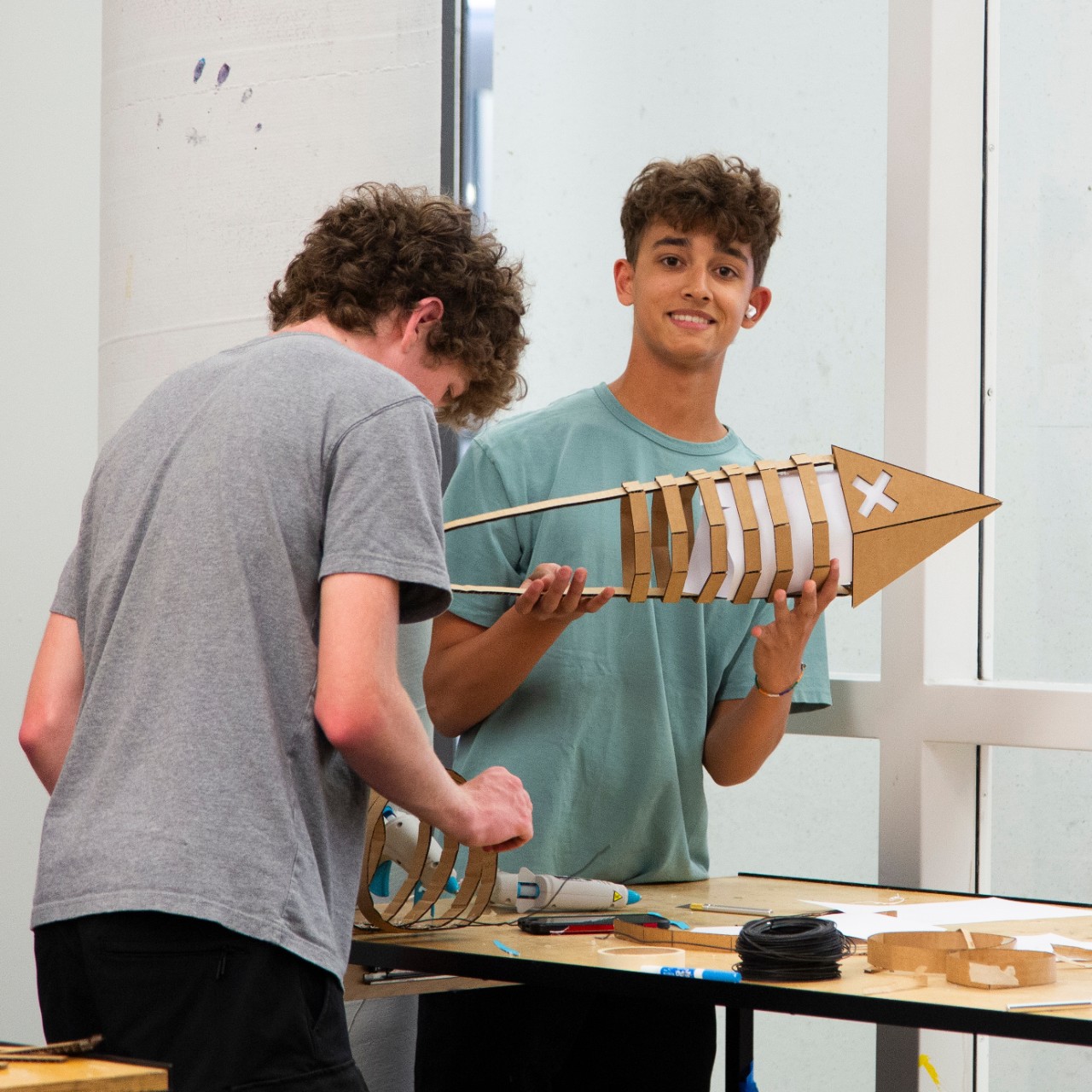 DAAPcamp student smiling with their project.