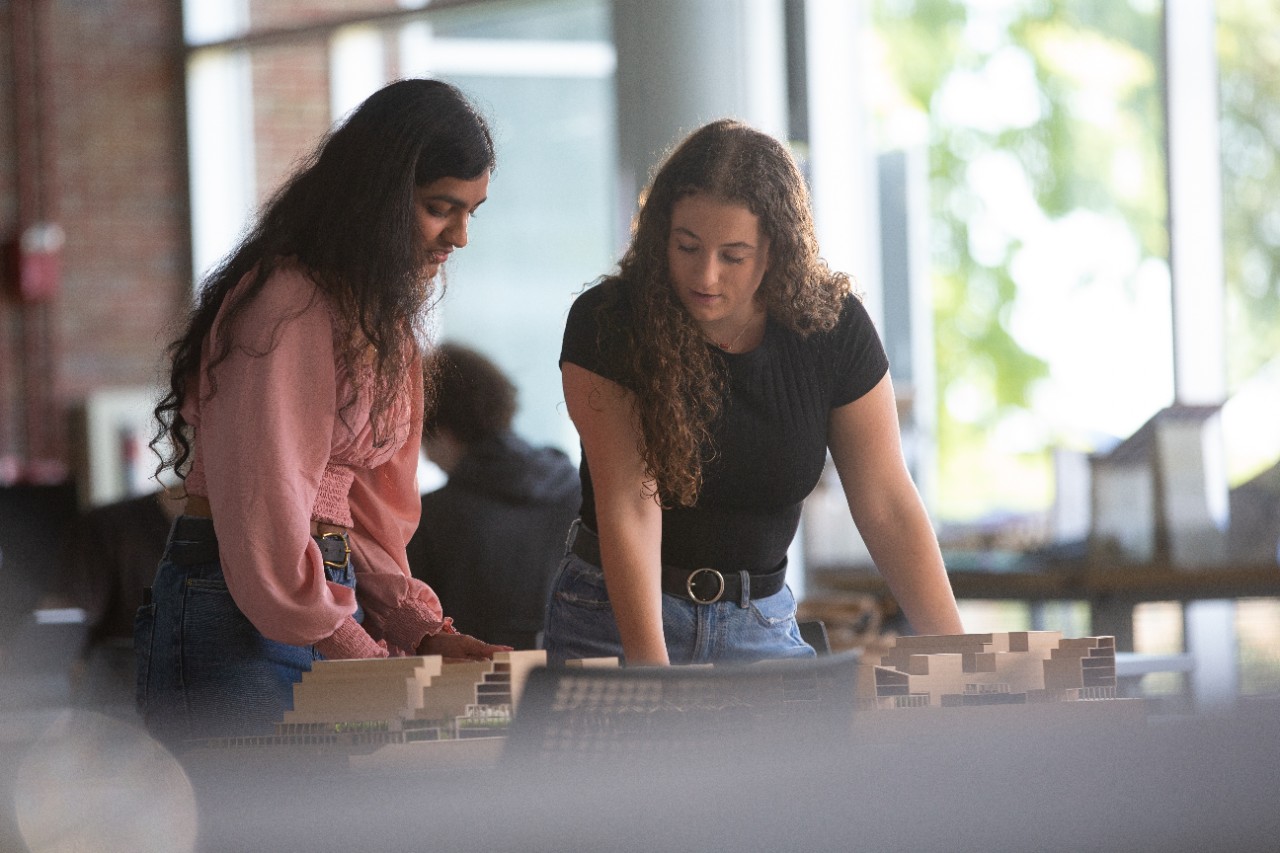 Filming an institutional spot/PSA. Architecture and Interior Design scene.