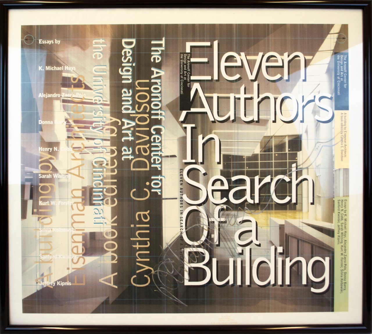 Eleven Authors in Search of a Building, with The Aronoff Center and other names around it