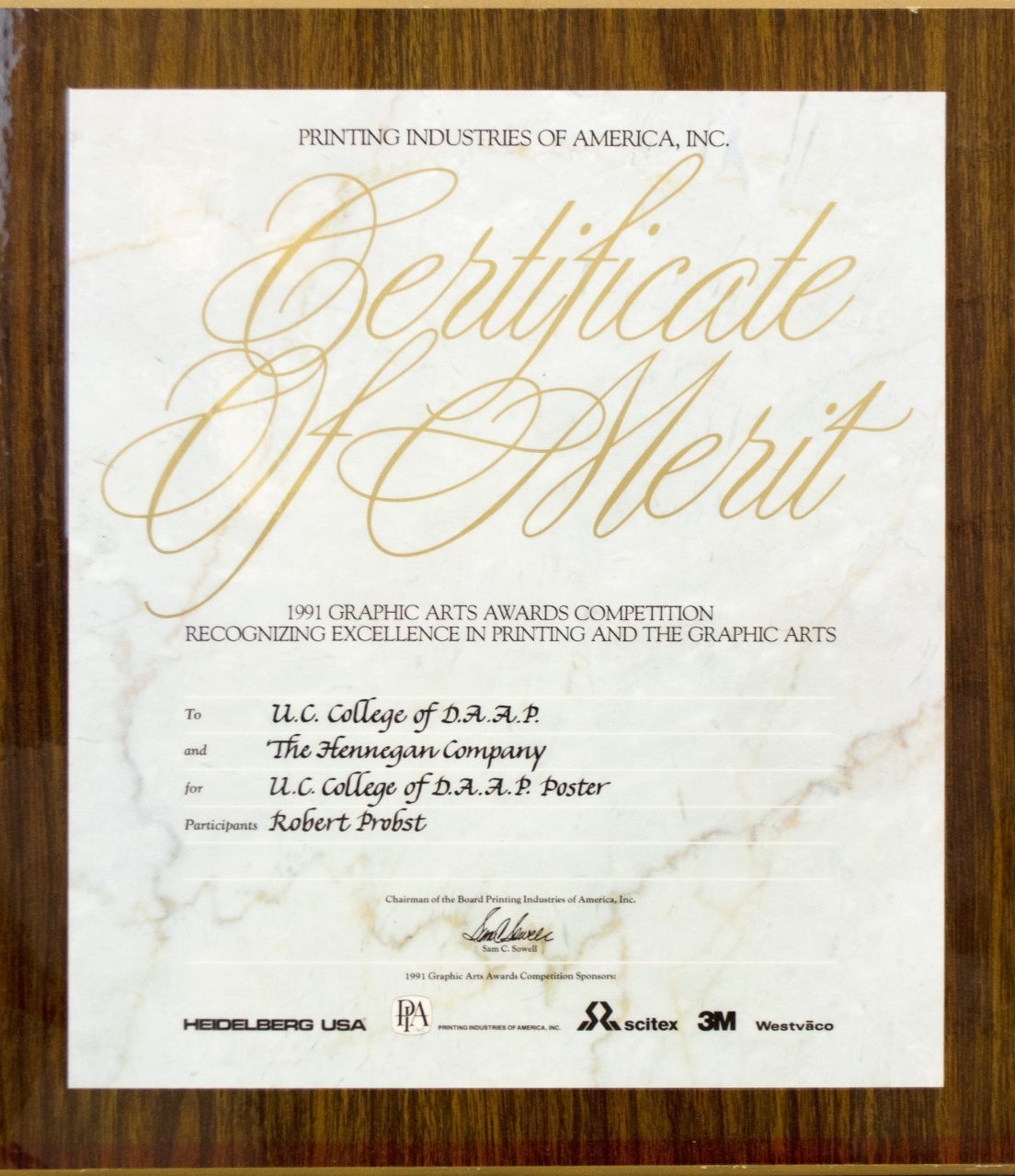 1991 Graphic Arts Awards Competition Recognizing Excellence in Printing and the Graphic Arts