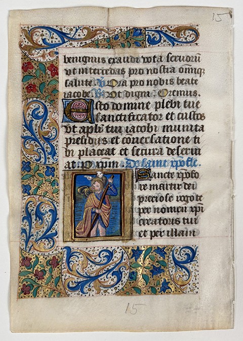 unknown, Leaf from a Book of Hours- Meyers Gallery, DAAP Galleries, UC Art Collection