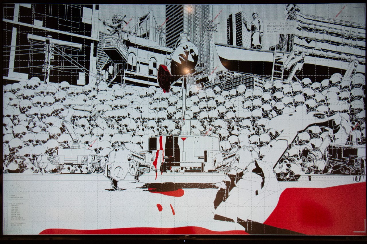 Kelsey de Polo, Video Still of Architecture to Support a Transient America, video animation