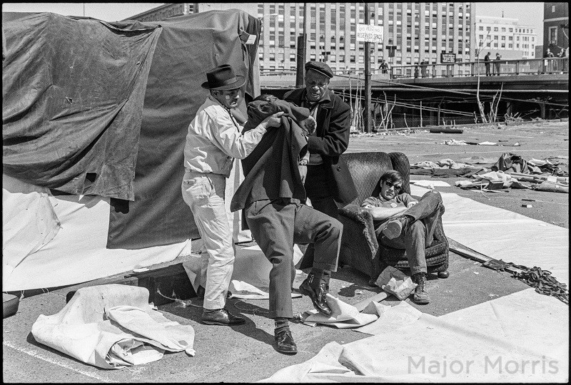 Man being forced to move