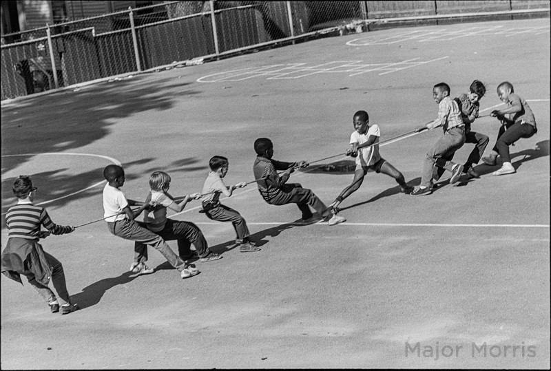Kids playing tug-o-war