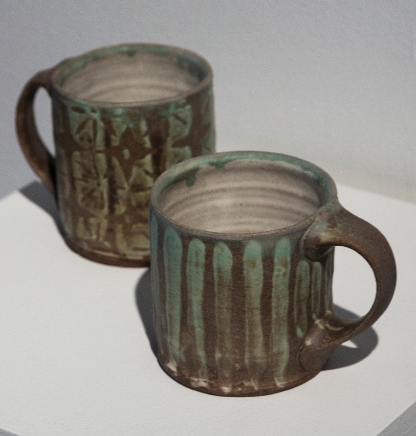 striped ceramic mugs