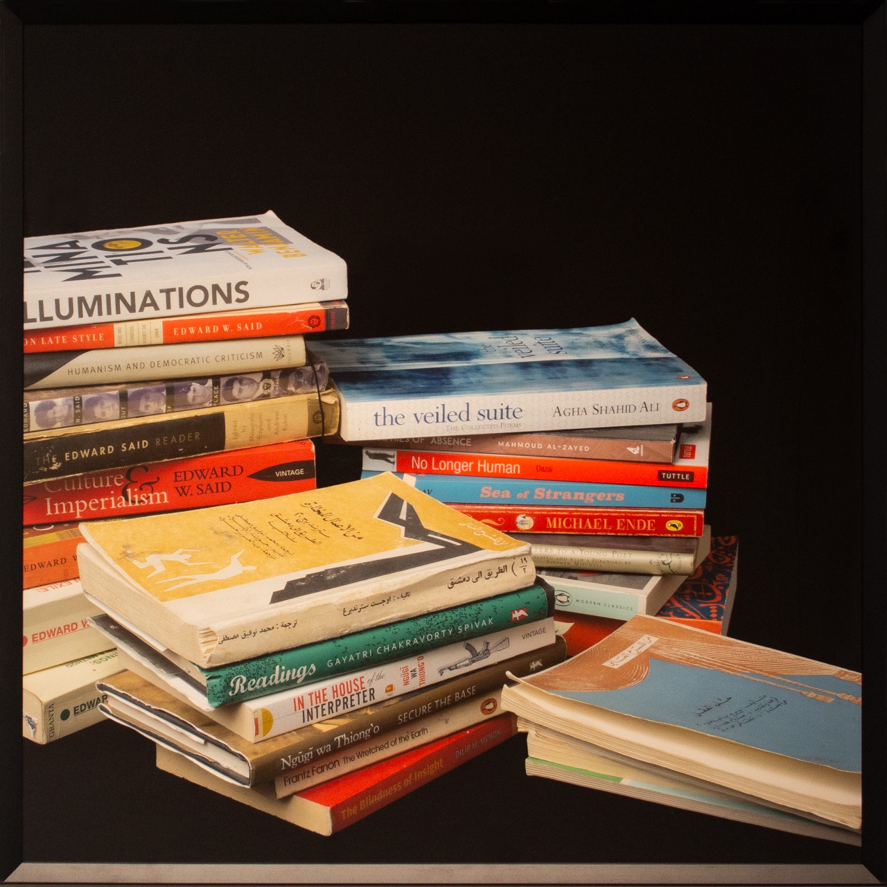 Image of several stacks of books