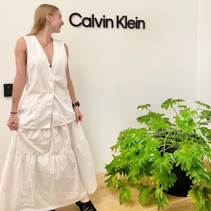 Jodie Pierce, DAAP Fashion Design student, on co-op at Calvin Klein.
