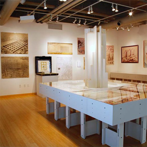 Image of DAAP Gallery from 2011 with Orville Simpson's work on display