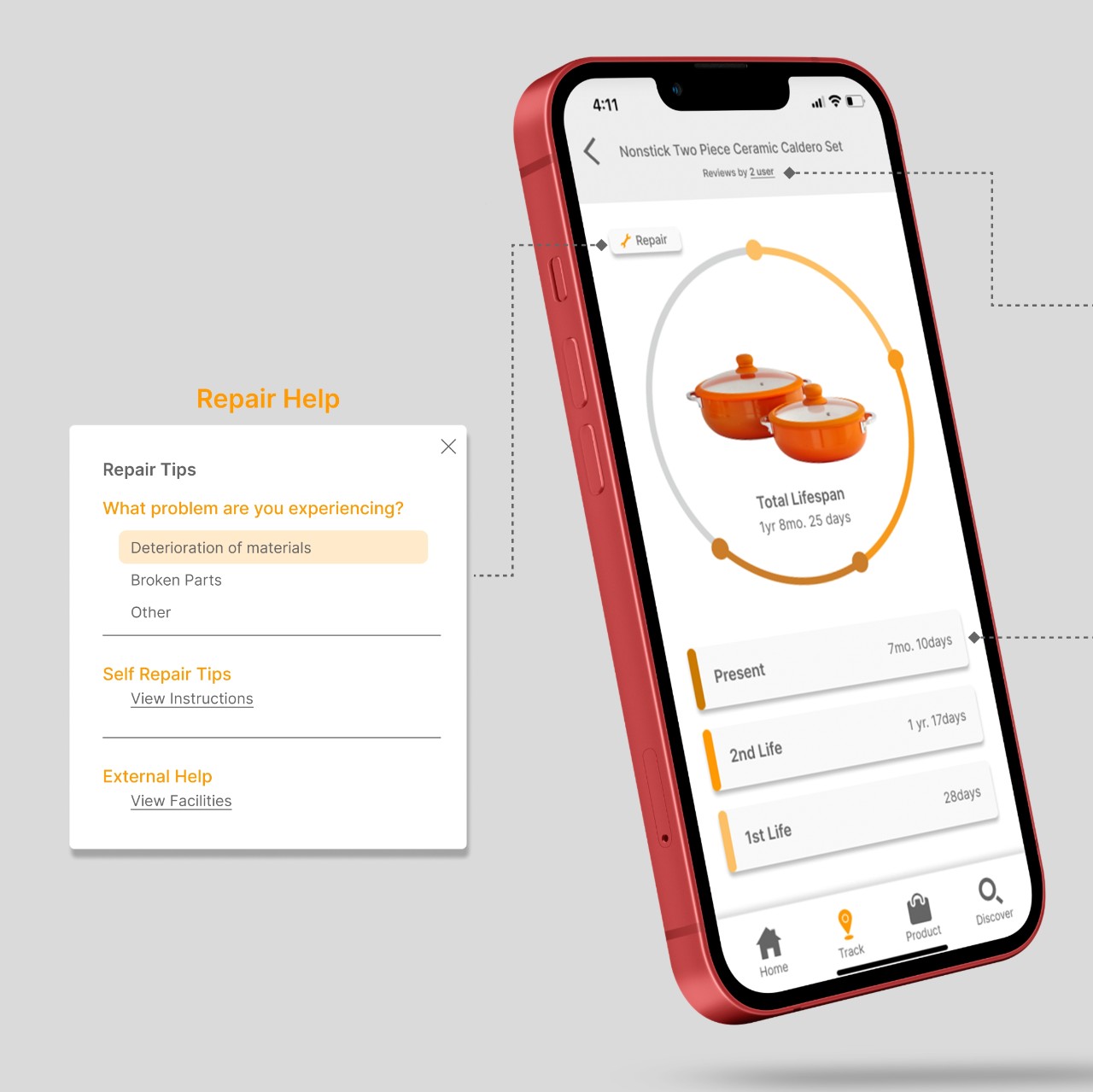 iPhone displaying example of Amazon Loop