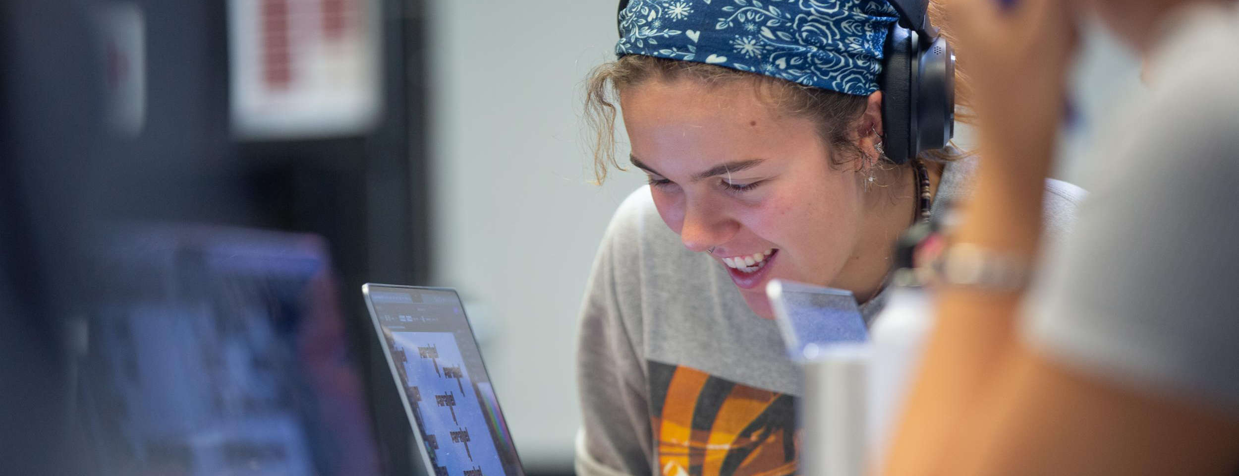 image of two students working together at DAAP