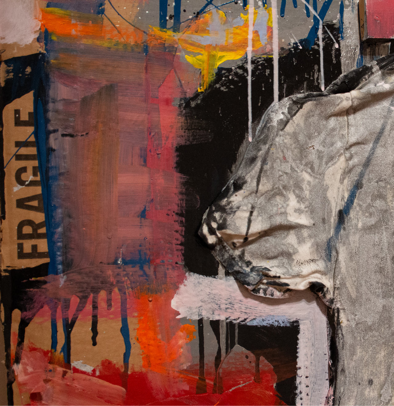 Fragile Silver T-Shirt, 2020, close up