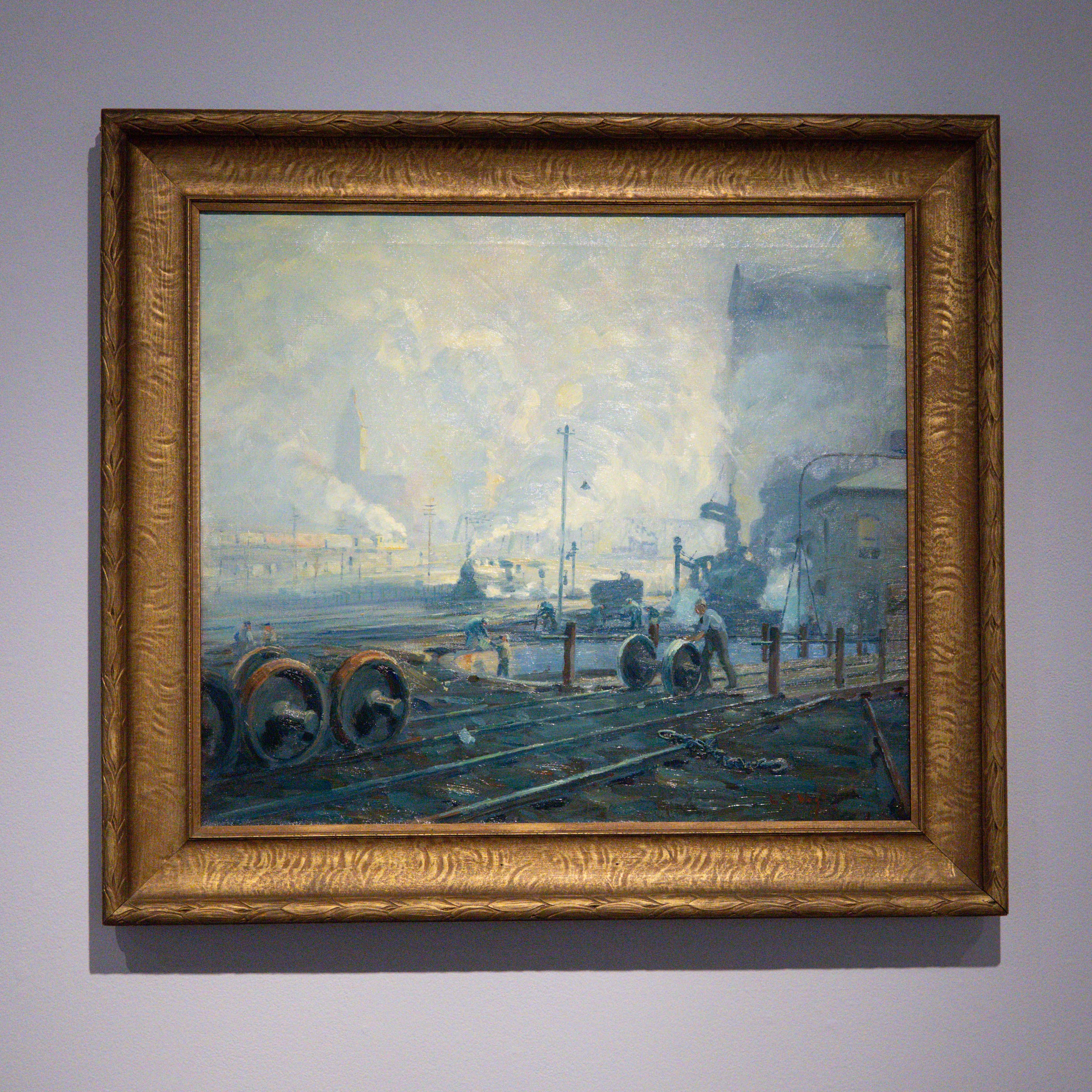 Louis Charles Vogt, "Morning in a Railroad Yard".