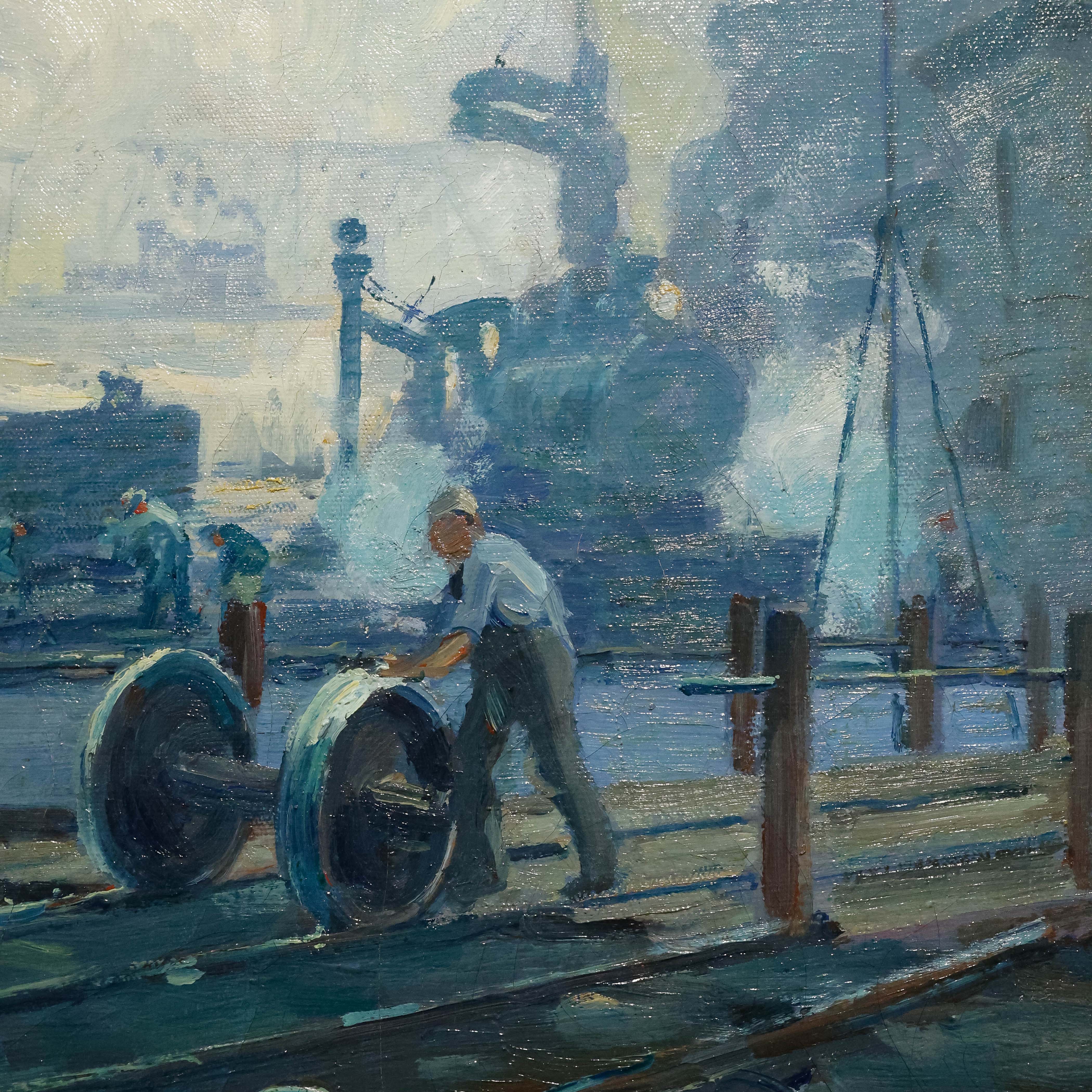 Louis Charles Vogt, "Morning in a Railroad Yard".