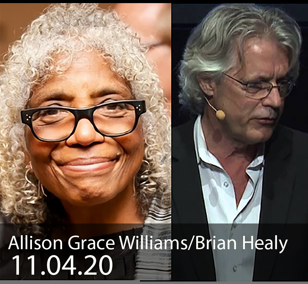 Collage of Allison Grace Williams and Brian Healy