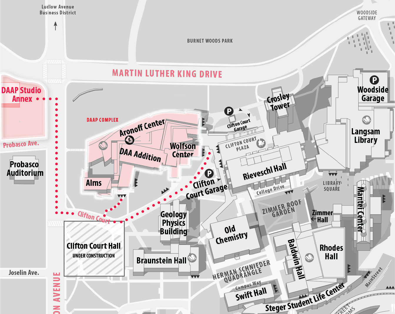 DAAP Annex Gallery map with detail