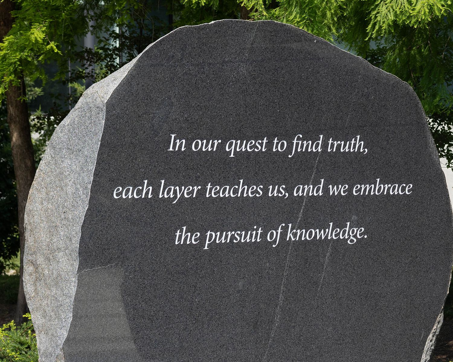 Detail of Rock of Truth by Jon Isherwood presented by Sigma Sigma