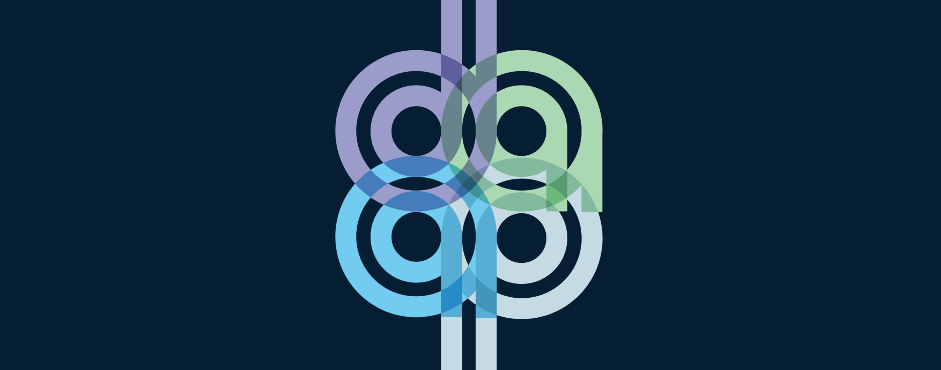 DAAPworks full color logo (purple, green, blue, and grey) on navy background.